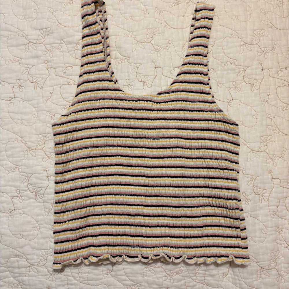 Striped Hollister Ruched Tank Top